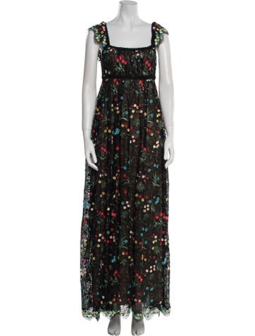 Alice + Olivia Dresses Floral Print Long Dress XS