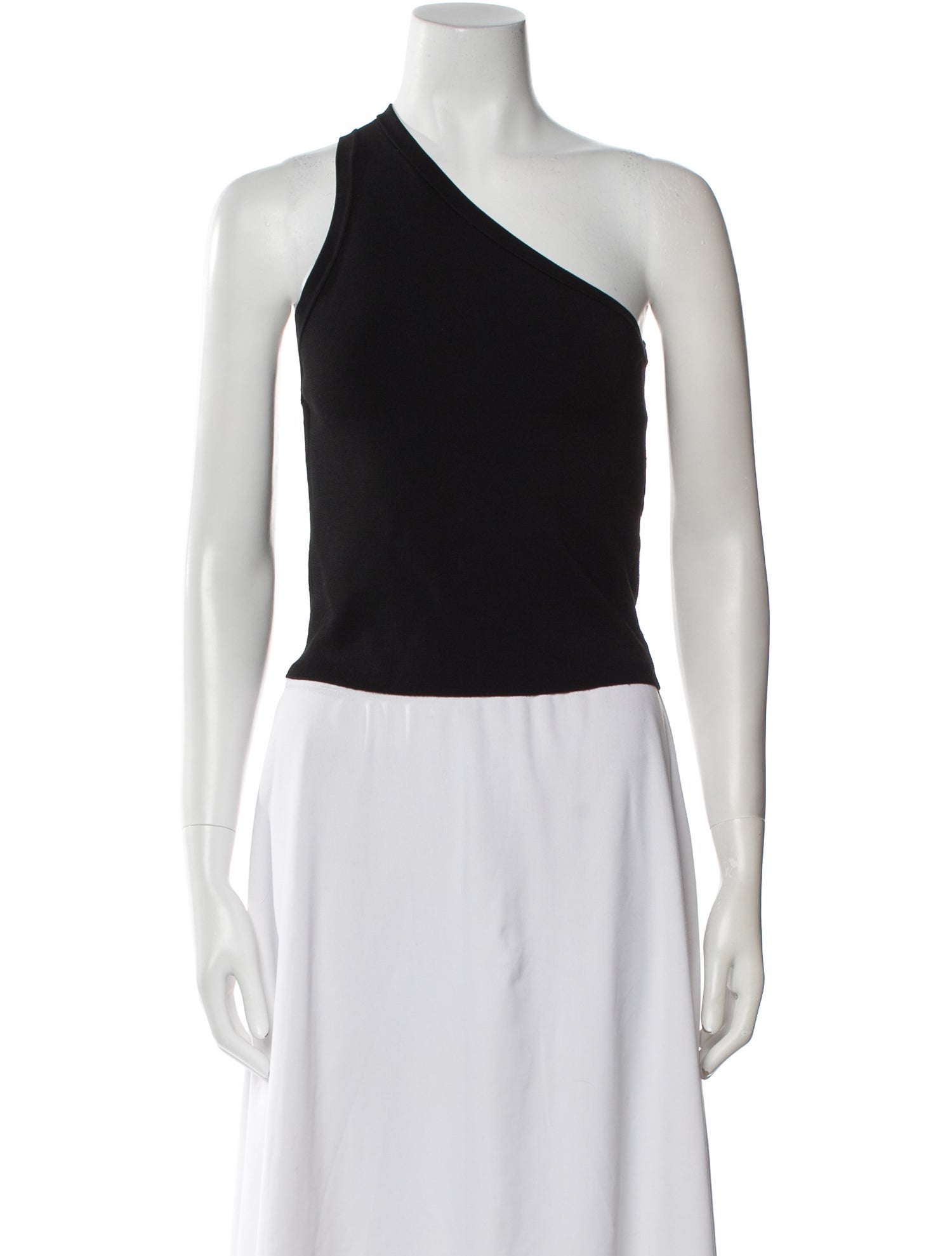 Alice + Olivia One-Shoulder Sleeveless Crop Top