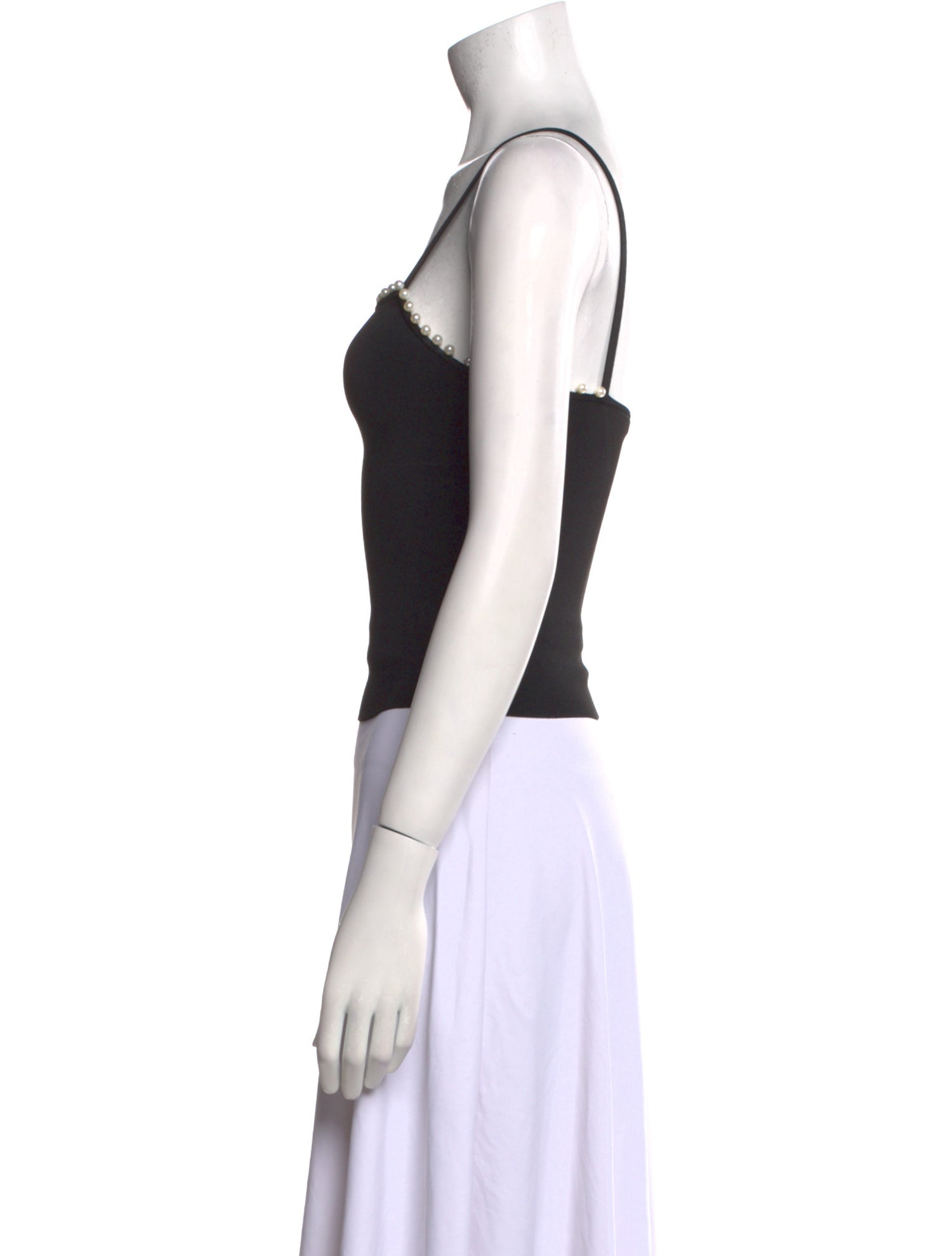 Alice + Olivia Square Neckline Sleeveless Crop Top