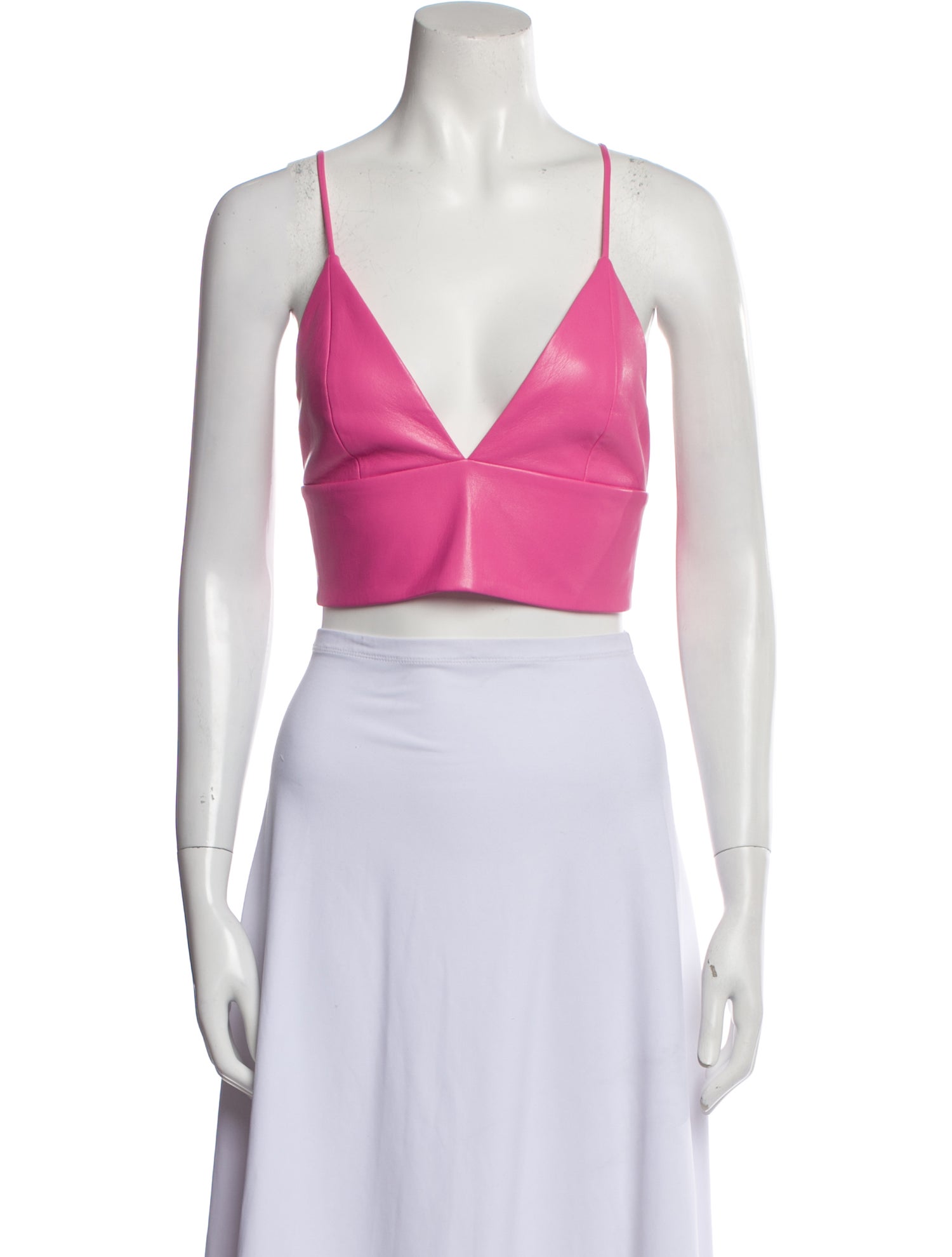 Alice + Olivia V-Neck Sleeveless Crop Top