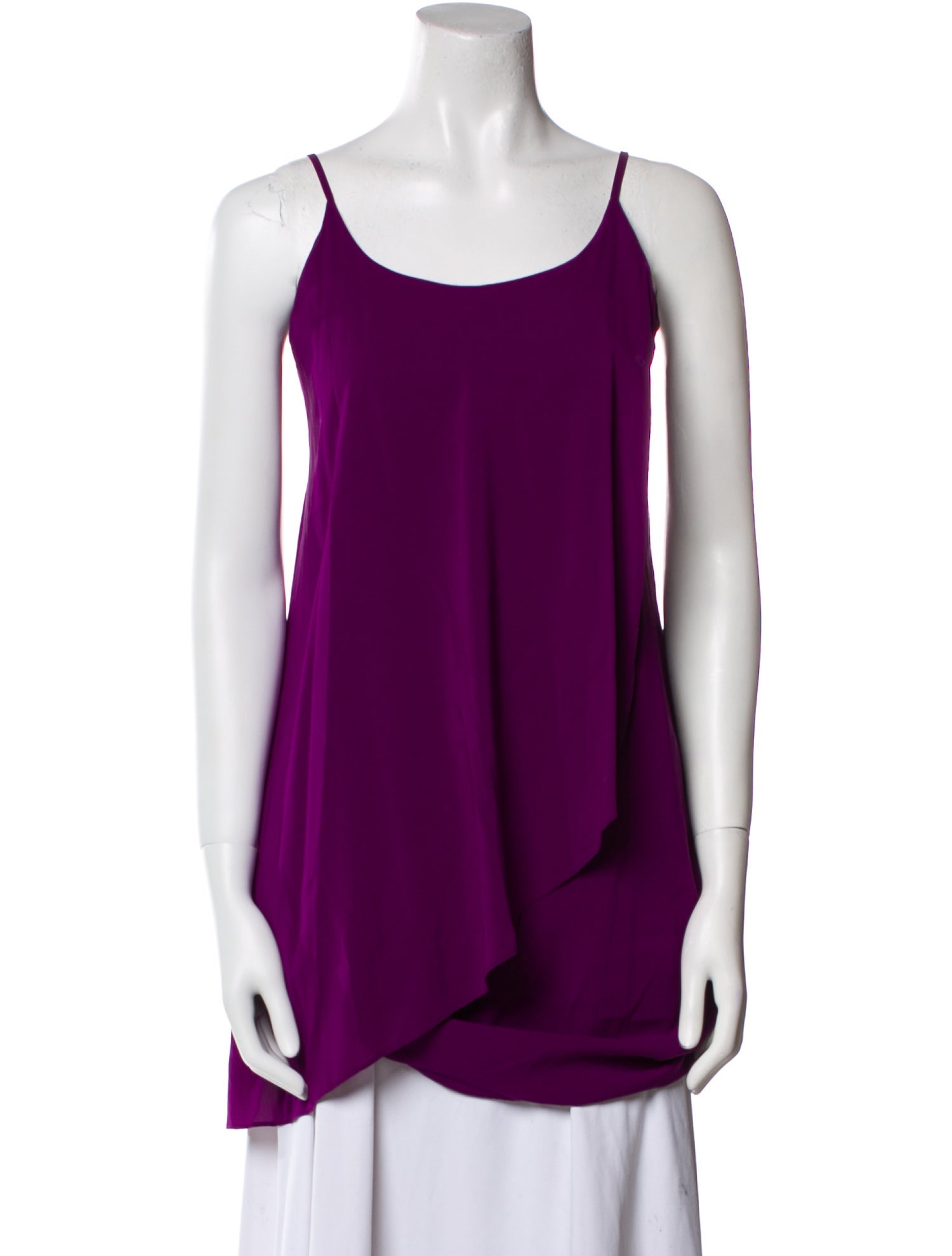 Alice + Olivia Silk Scoop Neck Top