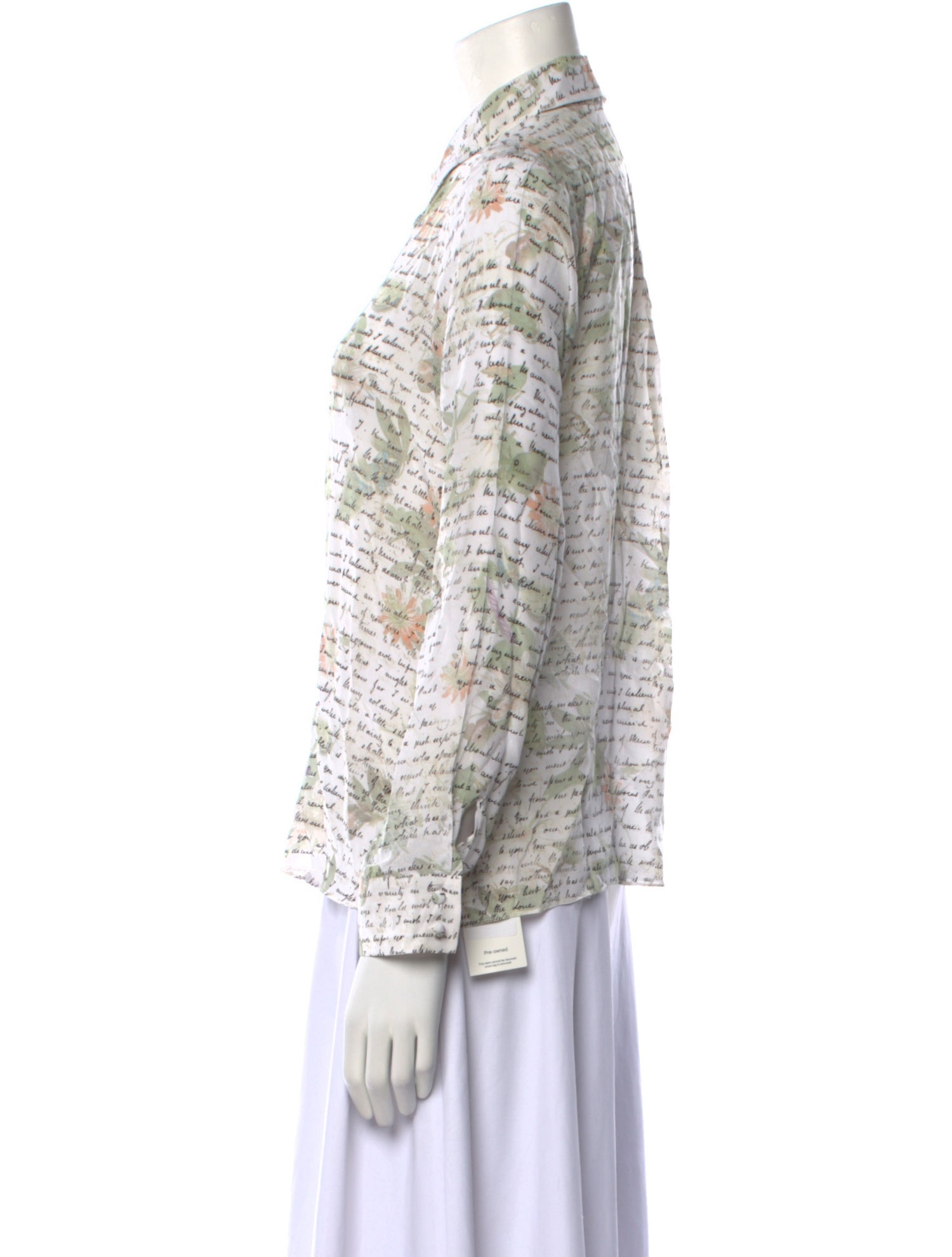 Alice + Olivia Silk Printed Button-Up Top