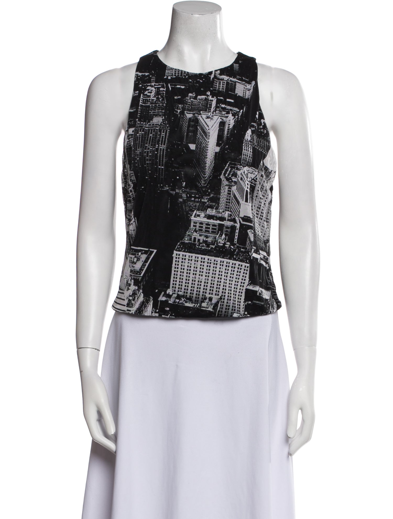Alice + Olivia Printed Crew Neck Top
