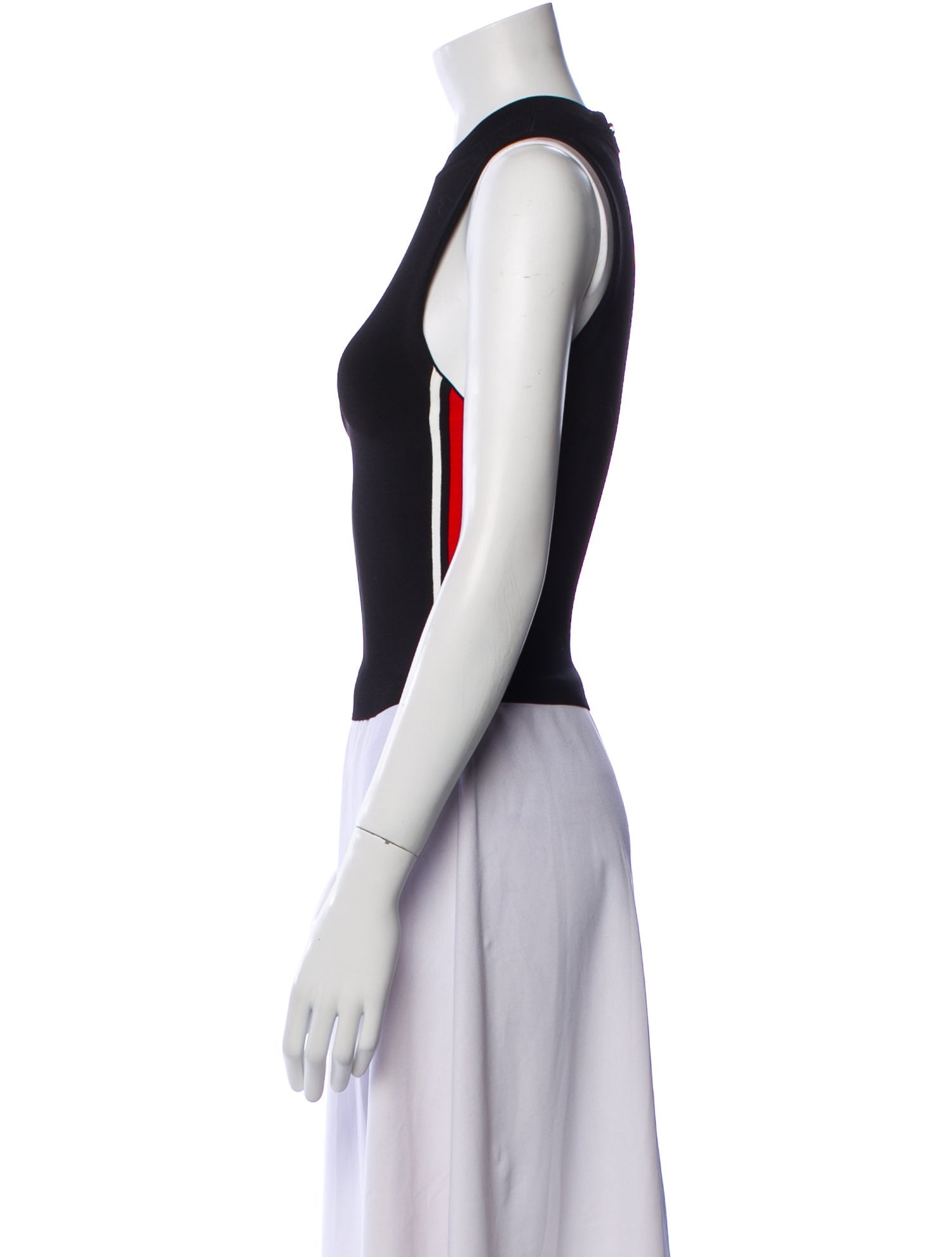 Alice + Olivia Crew Neck Sleeveless Crop Top