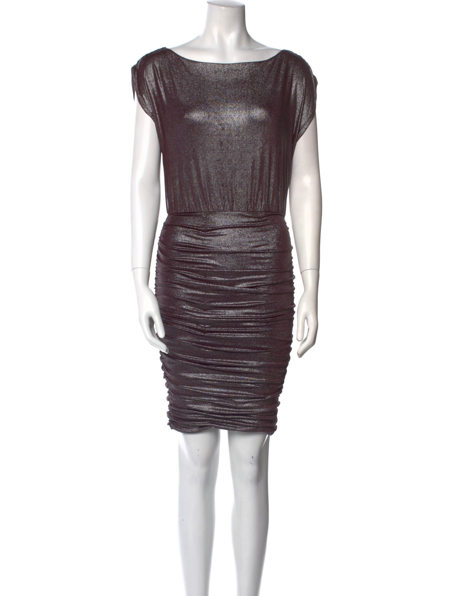 Alice + Olivia Bateau Neckline Mini Dress