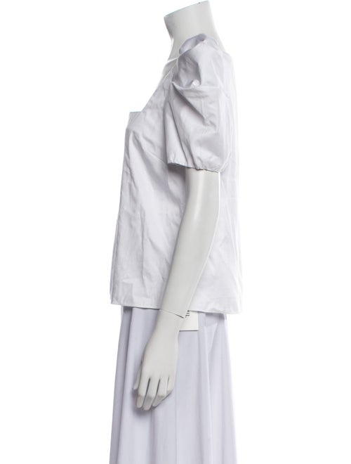 Alice + Olivia Square Neckline Short Sleeve Blouse