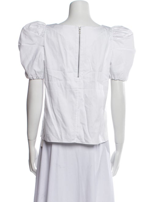Alice + Olivia Square Neckline Short Sleeve Blouse
