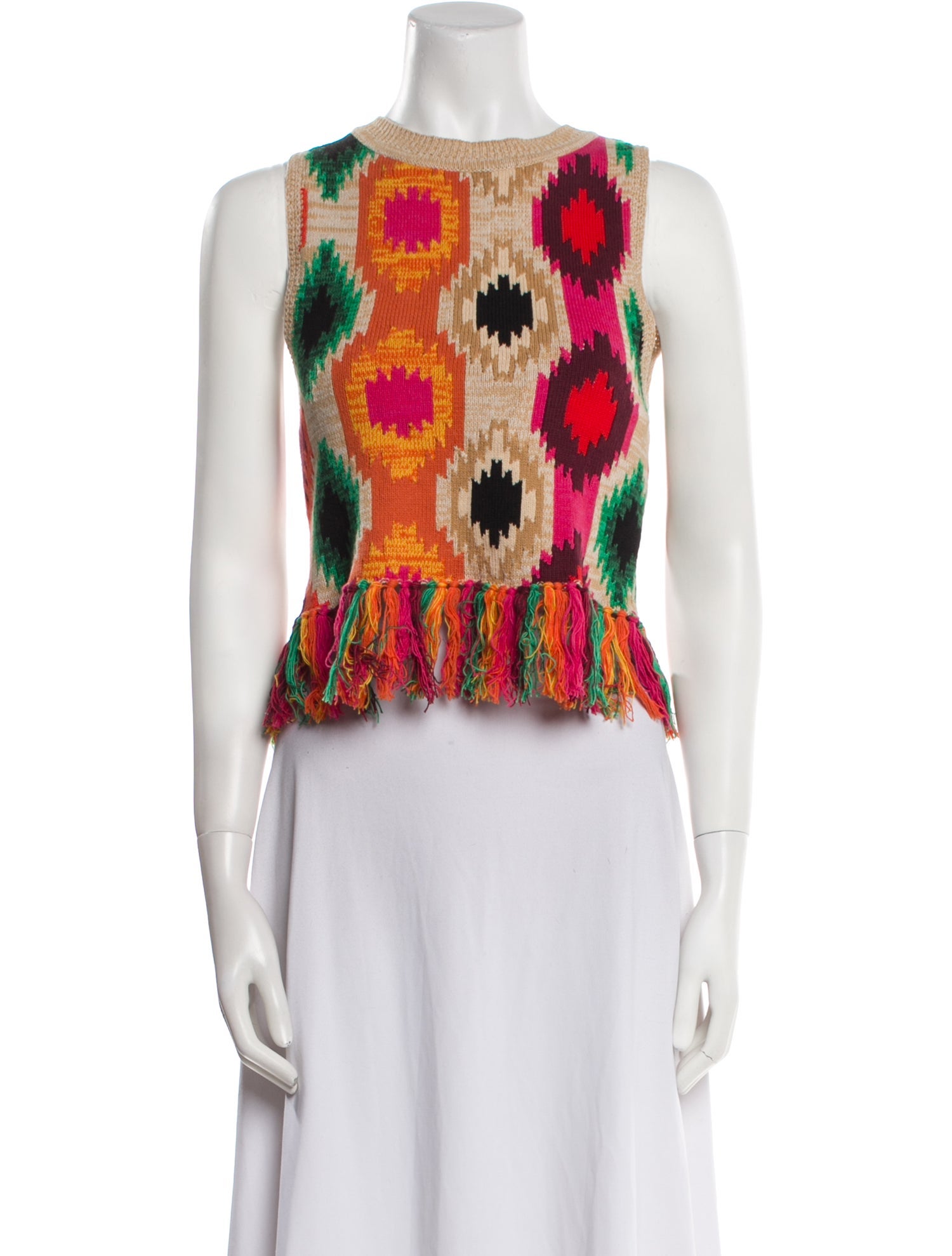 Alice + Olivia Printed Crew Neck Sweater