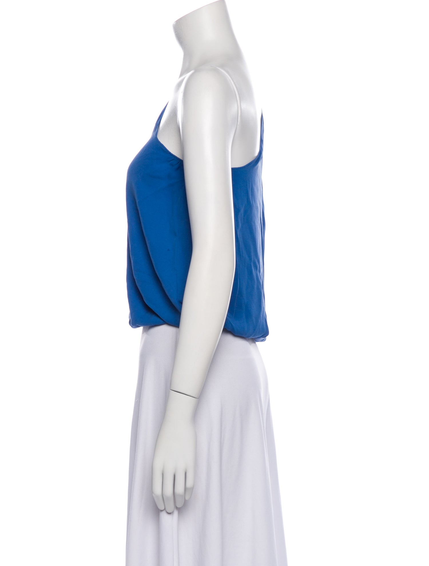 Alice + Olivia Silk One-Shoulder Crop Top