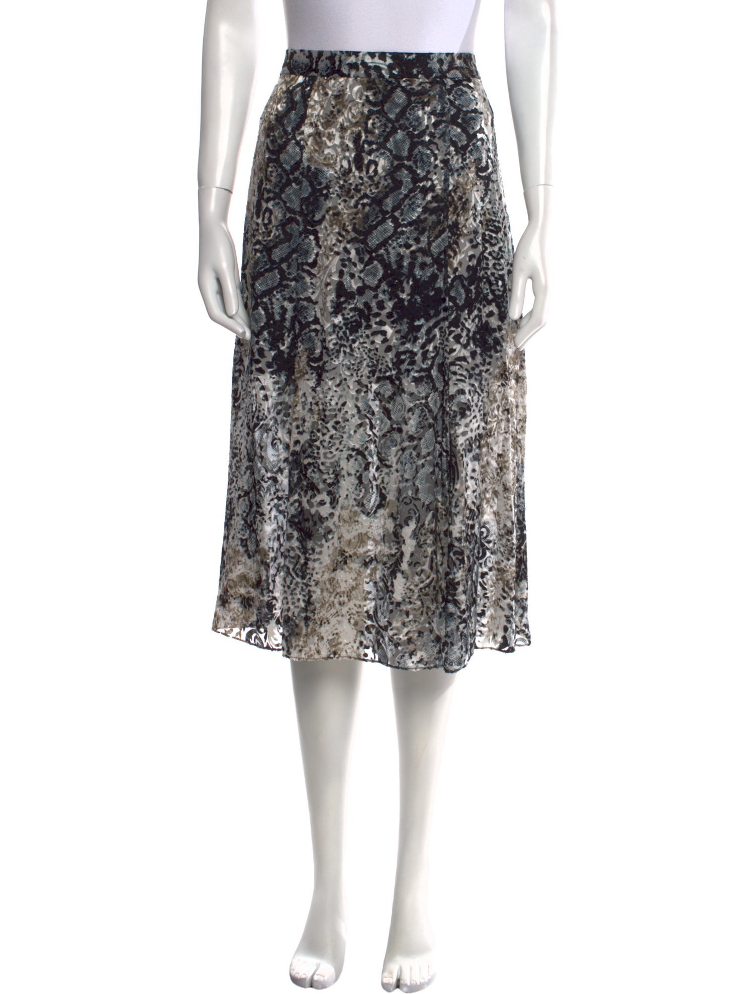 Alice + Olivia Animal Print Midi Length Skirt