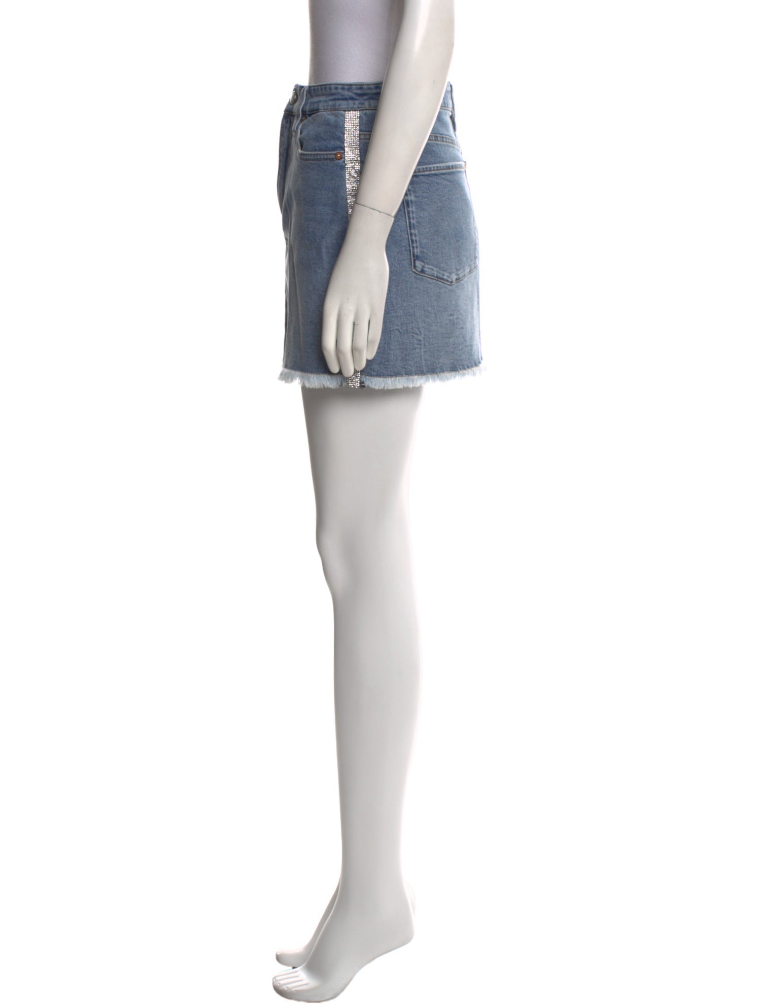 Alice + Olivia Distressed Accents Mini Skirt