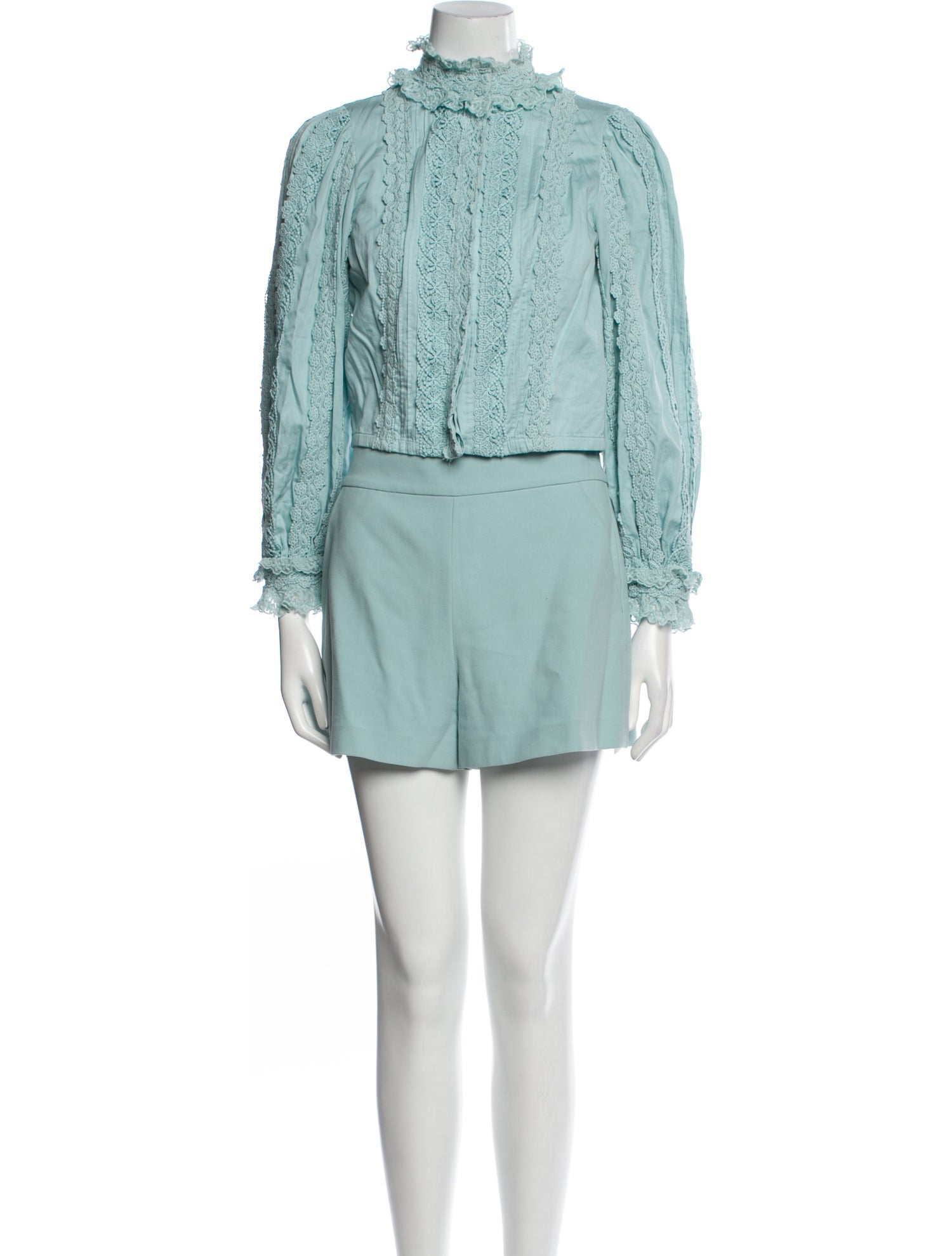 Alice + Olivia Pleated Accents Short Set