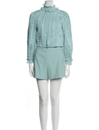 Alice + Olivia Pleated Accents Short Set