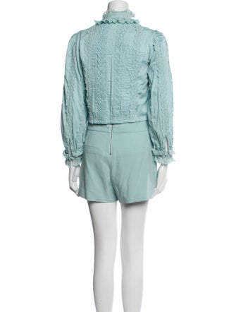 Alice + Olivia Pleated Accents Short Set