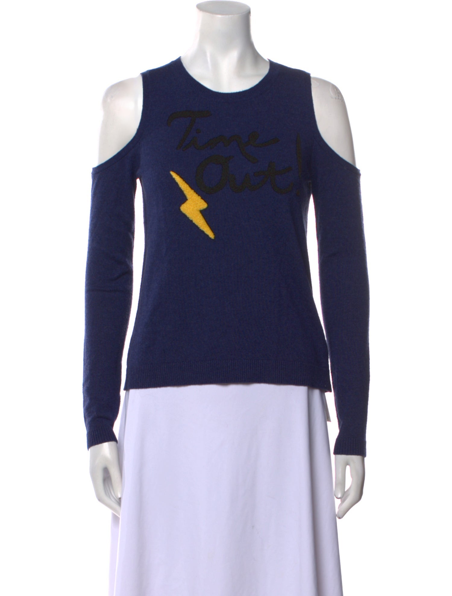 Alice + Olivia Graphic Print Crew Neck Sweater