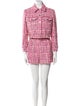 Alice + Olivia Tweed Pattern Pleated Accents Short Set