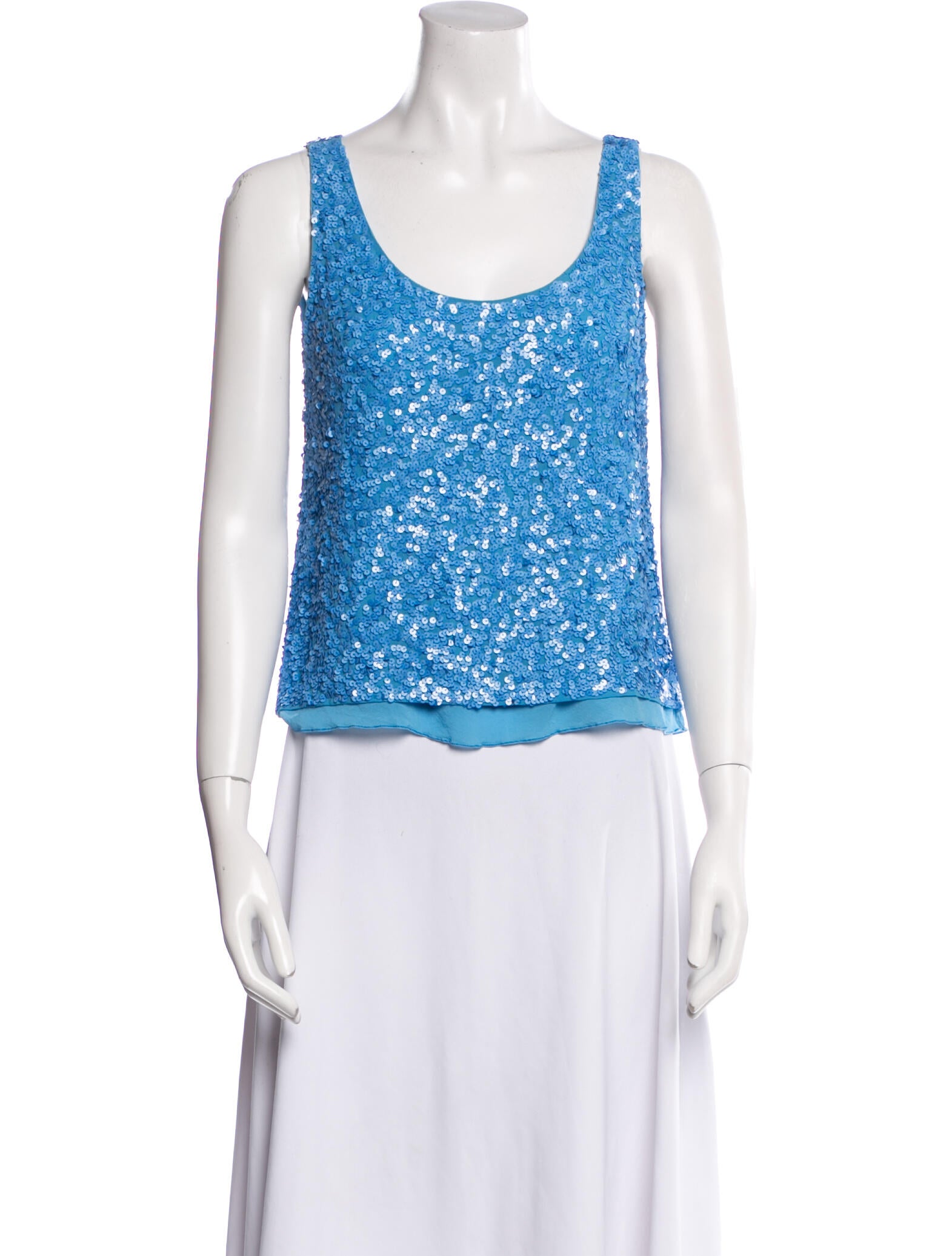 Alice + Olivia Lace Pattern Scoop Neck Top