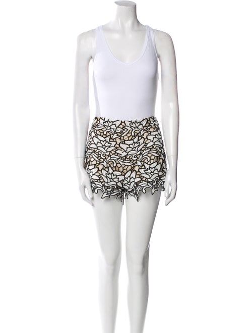 Alice + Olivia Printed Eyelet Trim Short Set