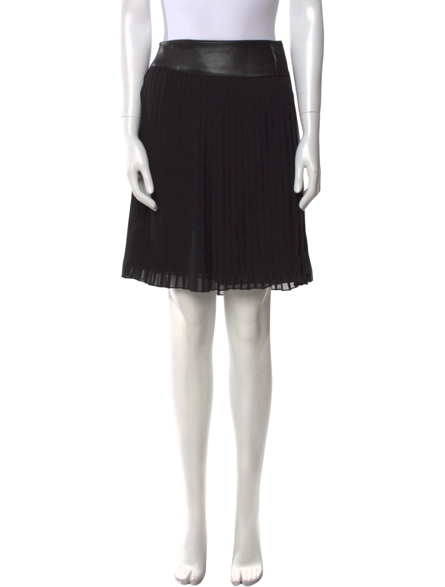 Alice + Olivia Pleated Accents Knee-Length Skirt