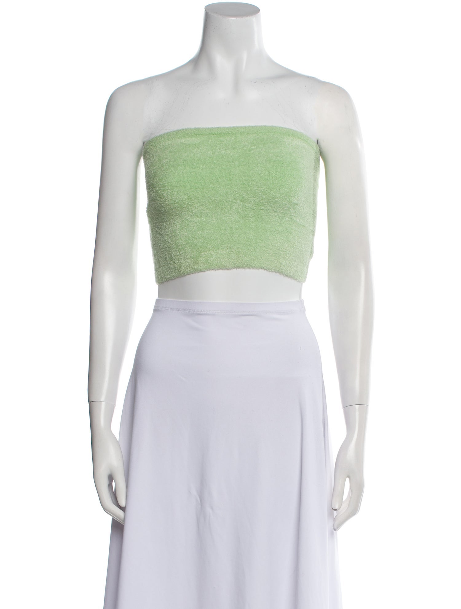 Alice + Olivia Nylon Strapless Crop Top
