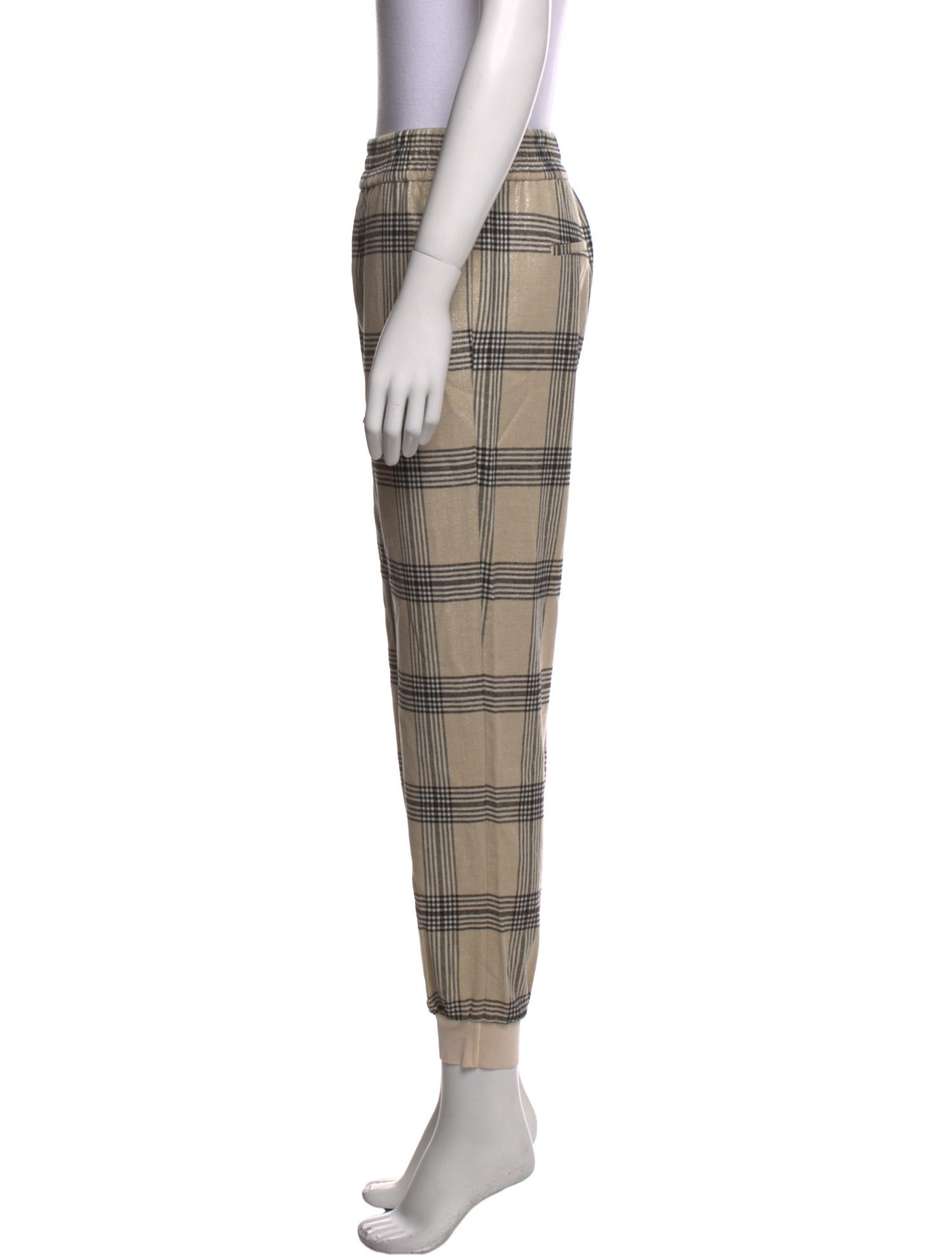 Alice + Olivia Plaid Print Skinny Leg Pants