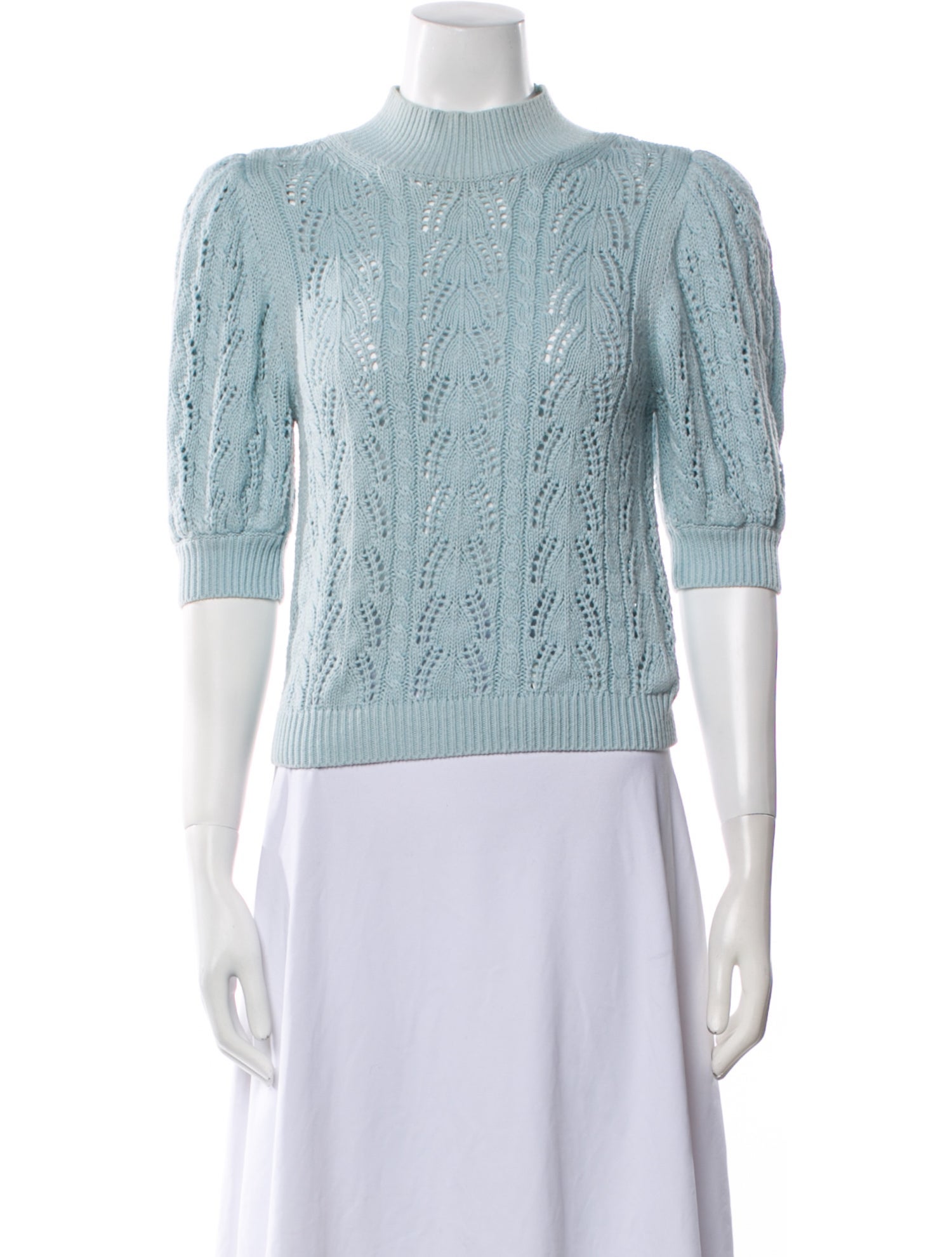 Alice + Olivia Wool Mock Neck Sweater