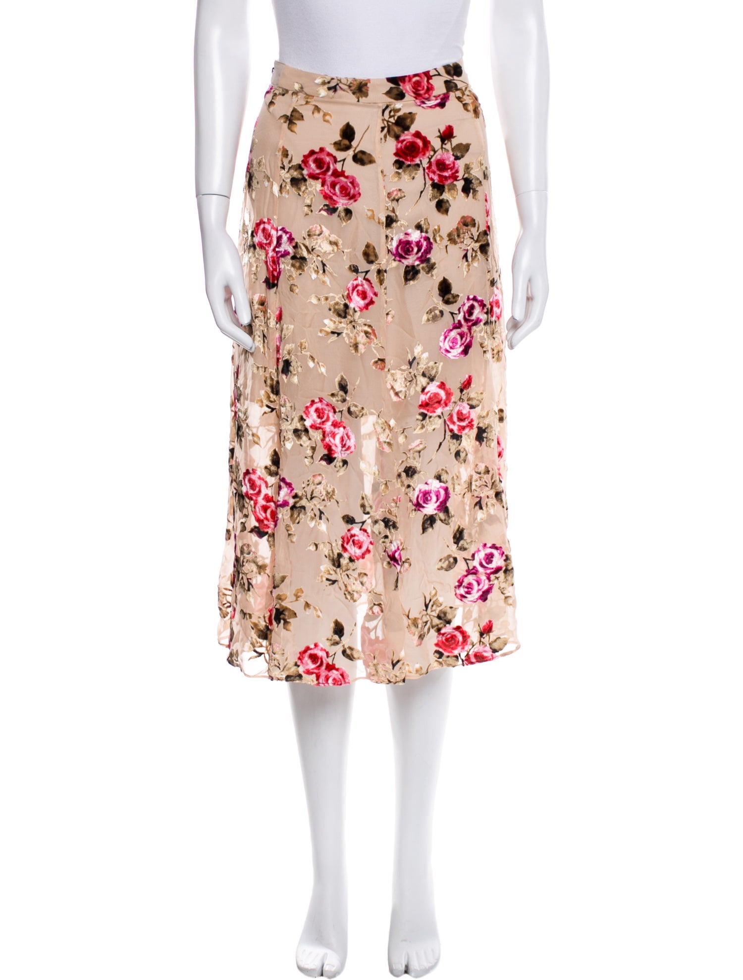 Alice + Olivia Silk Midi Length Skirt w/ Tags