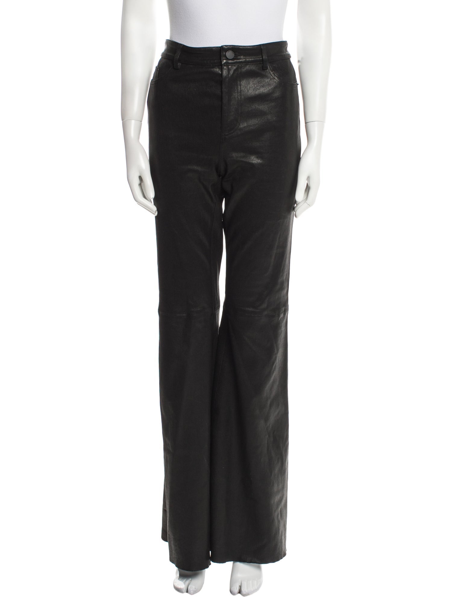 Alice + Olivia Lambskin Wide Leg Pants