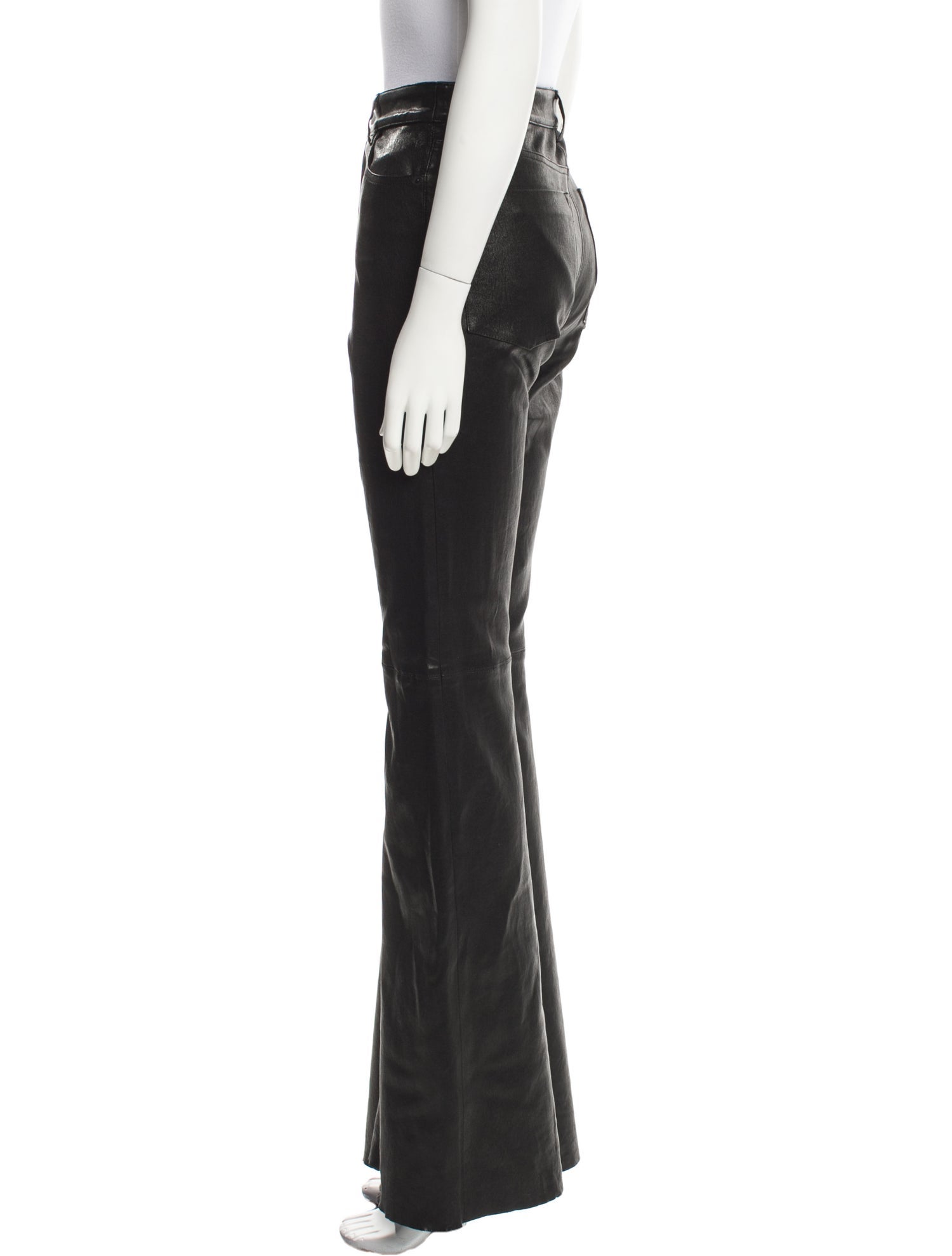 Alice + Olivia Lambskin Wide Leg Pants