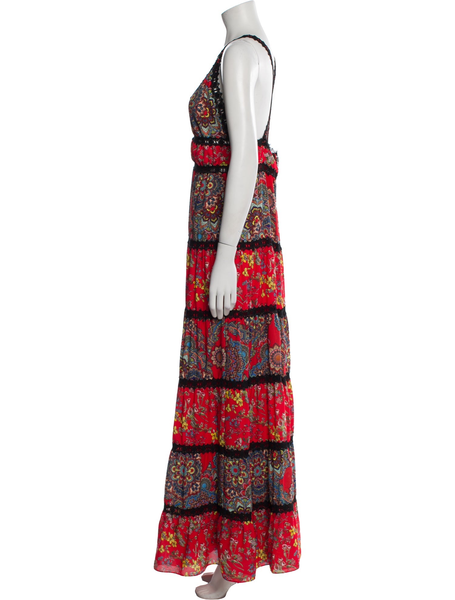 Alice + Olivia Floral Print Long Dress