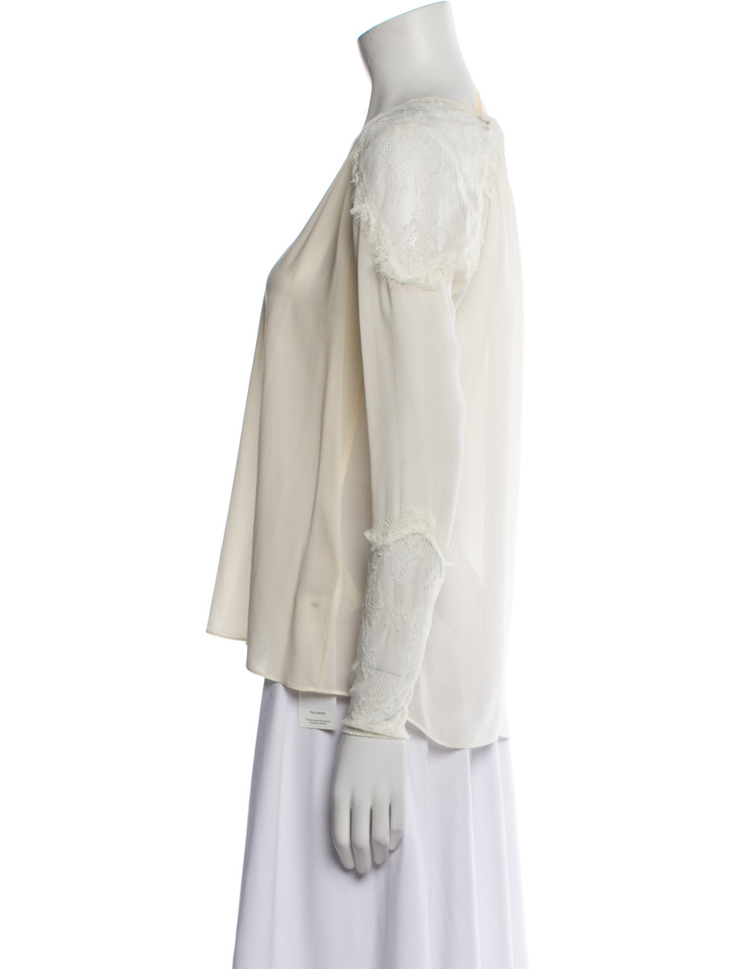 Alice + Olivia Silk V-Neck Blouse