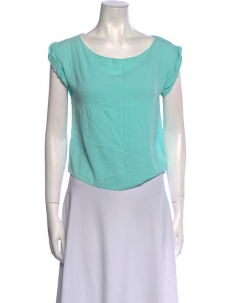 Alice + Olivia Silk Scoop Neck Crop Top