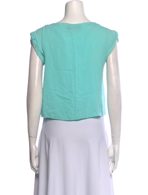 Alice + Olivia Silk Scoop Neck Crop Top