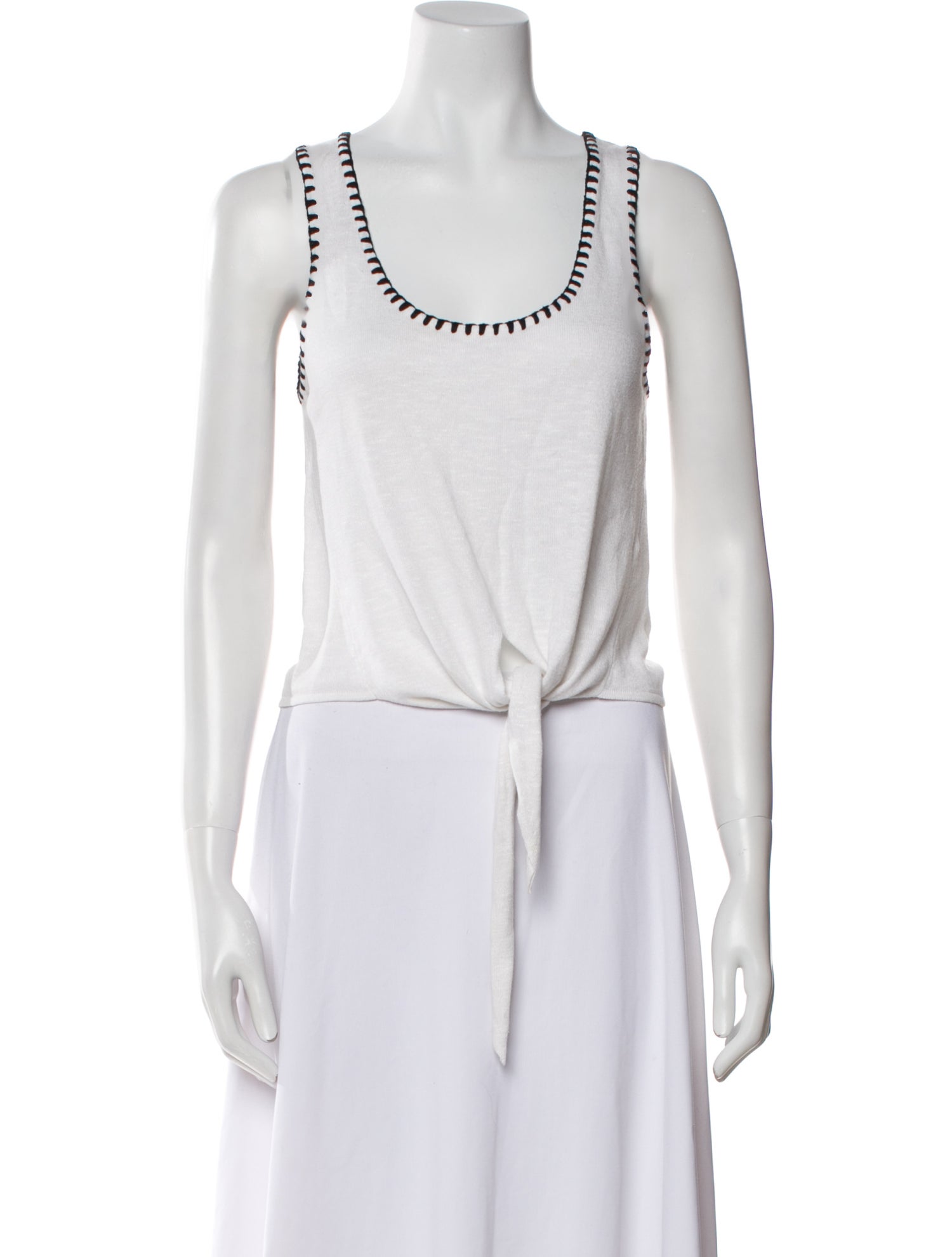 Alice + Olivia Scoop Neck Sleeveless Crop Top