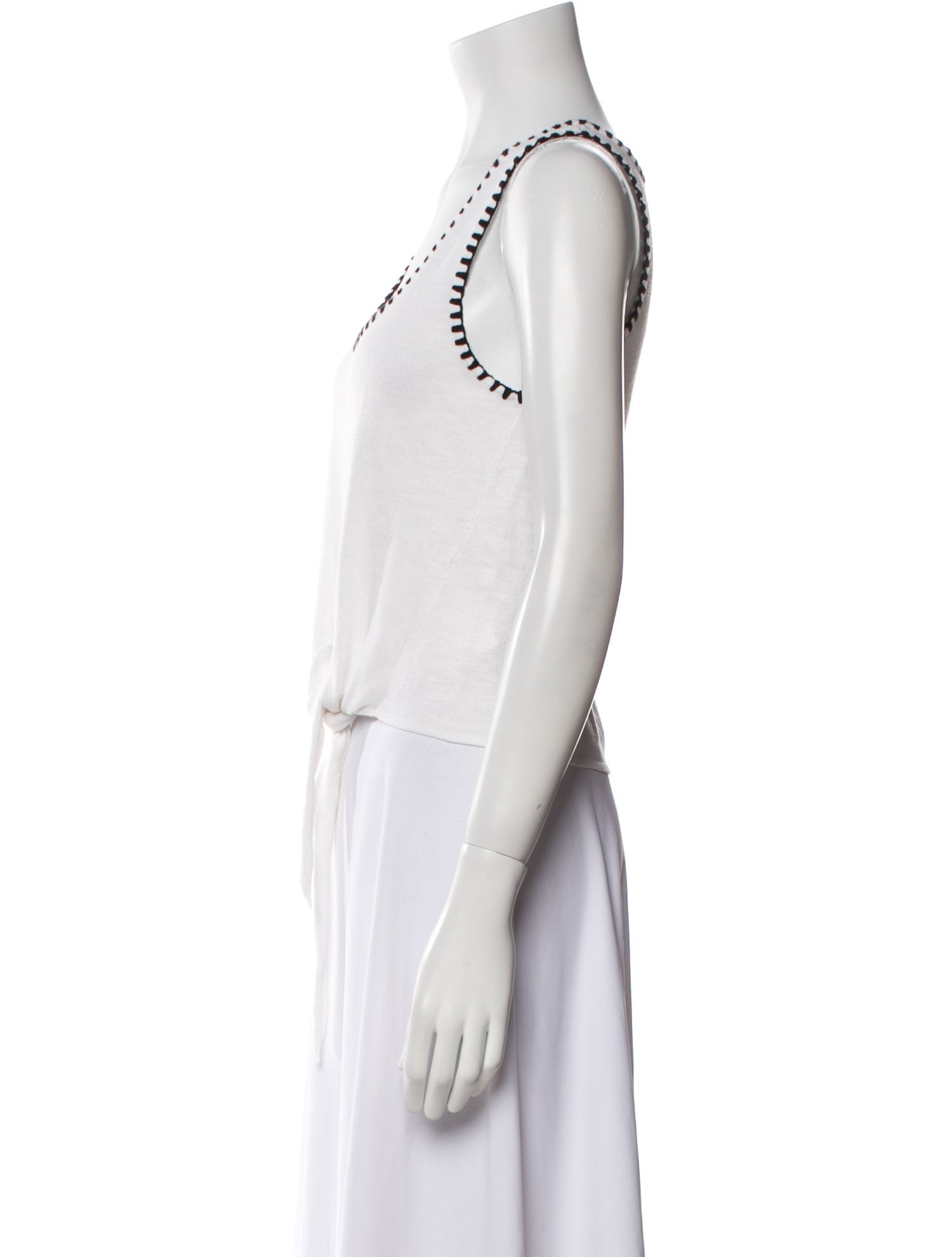 Alice + Olivia Scoop Neck Sleeveless Crop Top