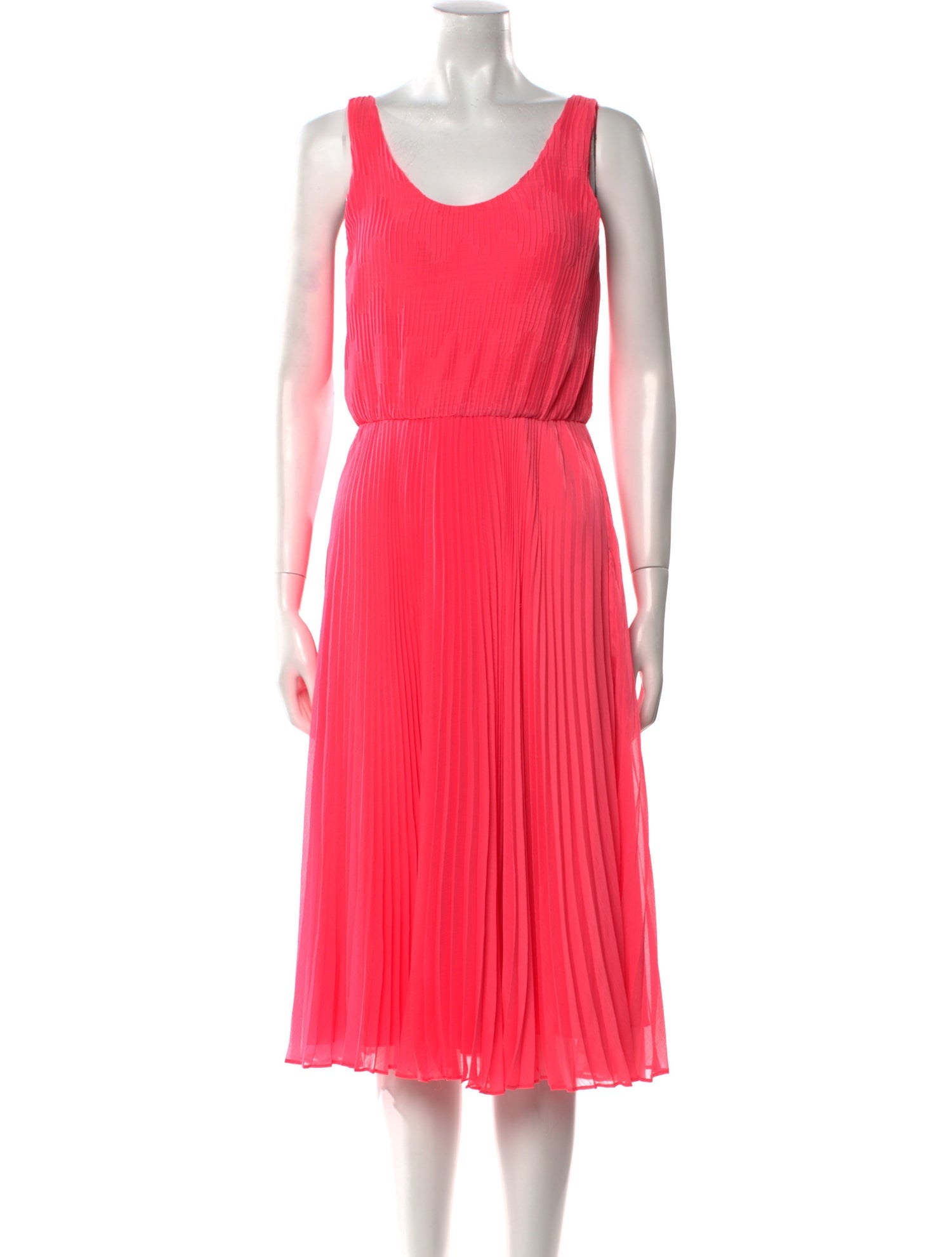 Alice + Olivia Scoop Neck Midi Length Dress