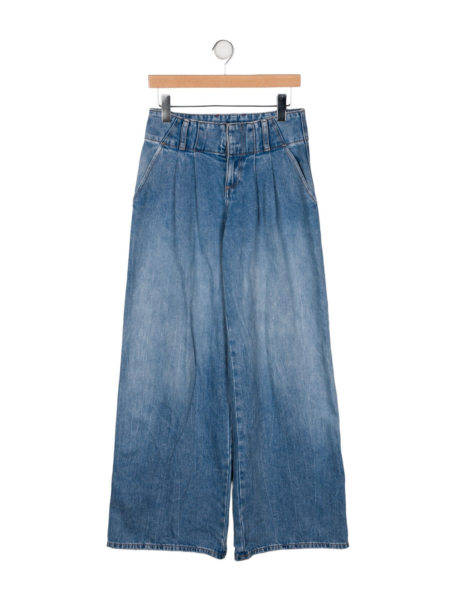 Alice + Olivia Mid-Rise Wide Leg Jeans