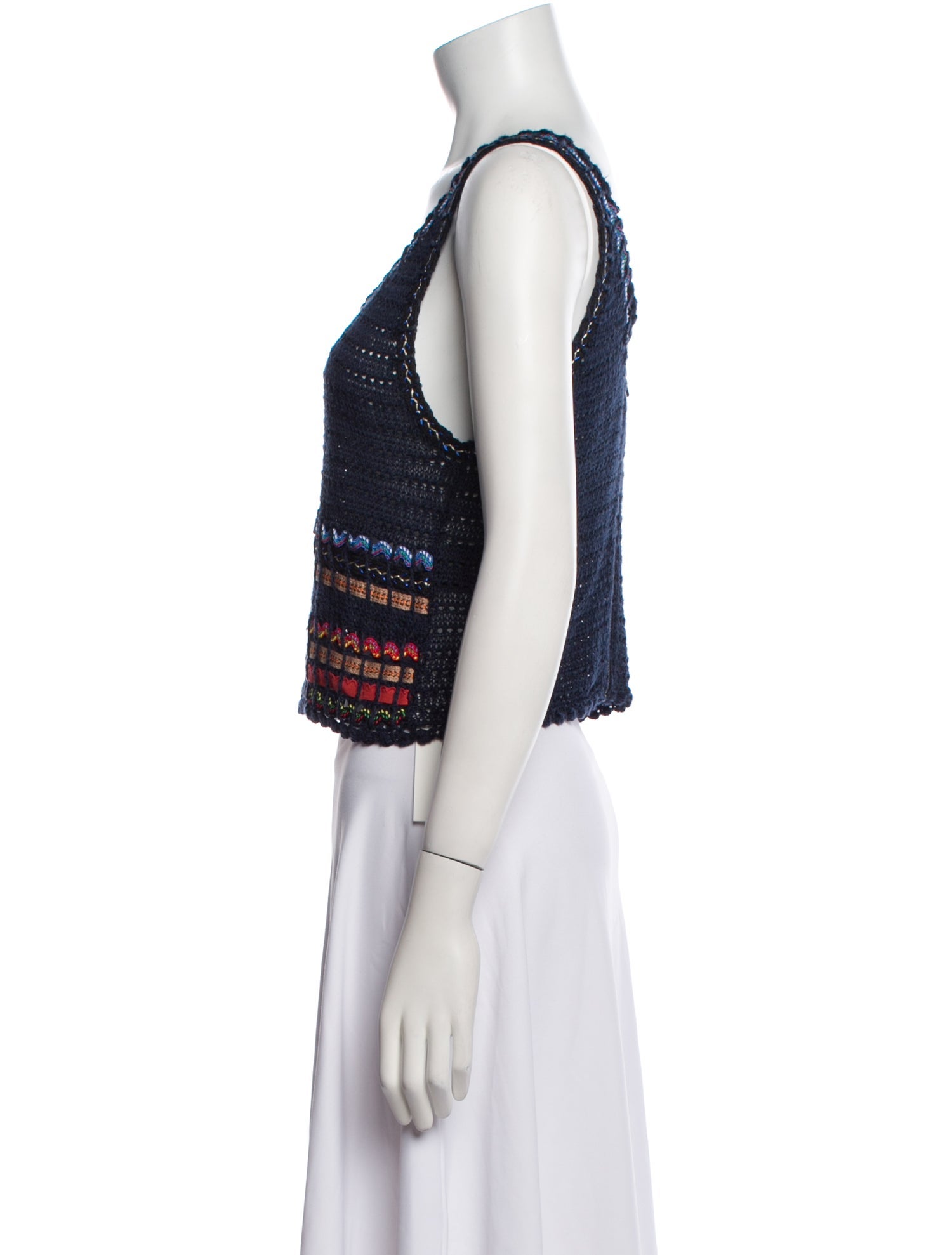 Alice + Olivia Striped Scoop Neck Crop Top