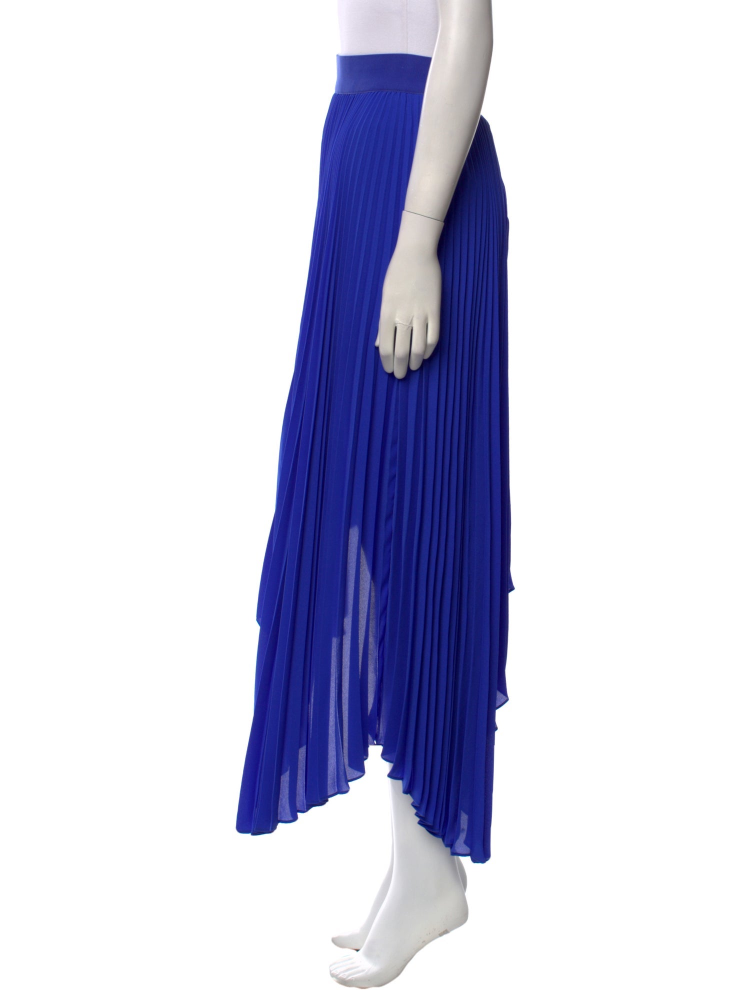 Alice + Olivia Pleated Accents Midi Length Skirt