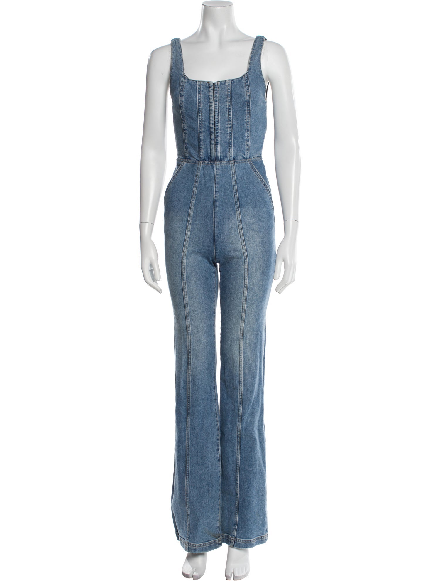 Alice + Olivia Square Neckline Jumpsuit
