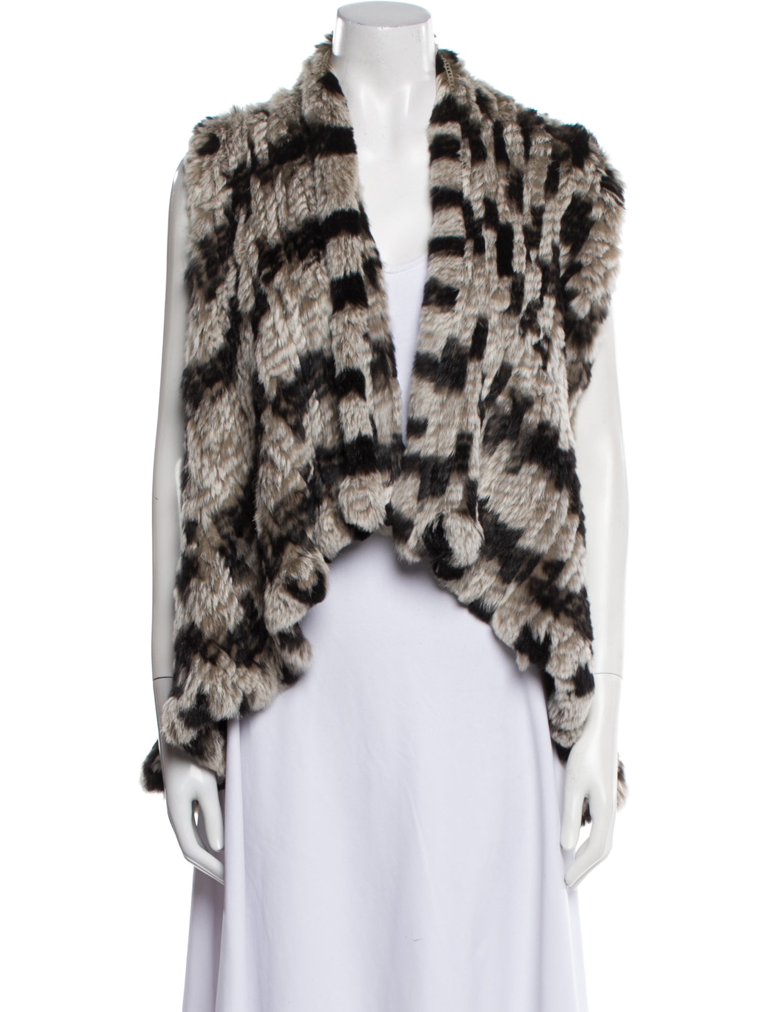 Alice + Olivia Fur Animal Print Fur Coat
