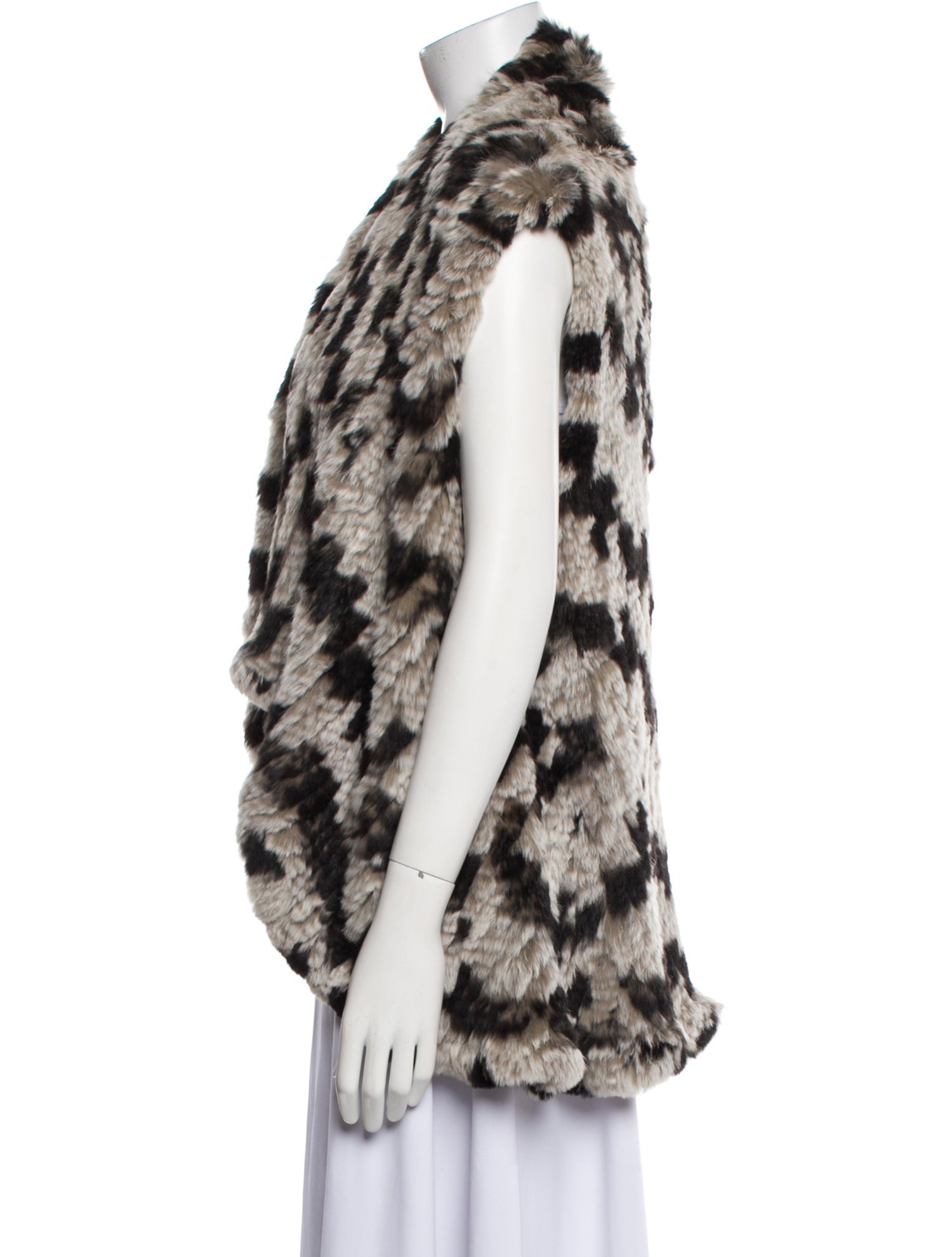 Alice + Olivia Fur Animal Print Fur Coat
