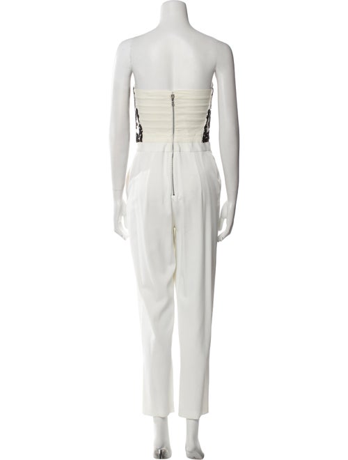 Alice + Olivia Patterned Strapless Jumpsuit