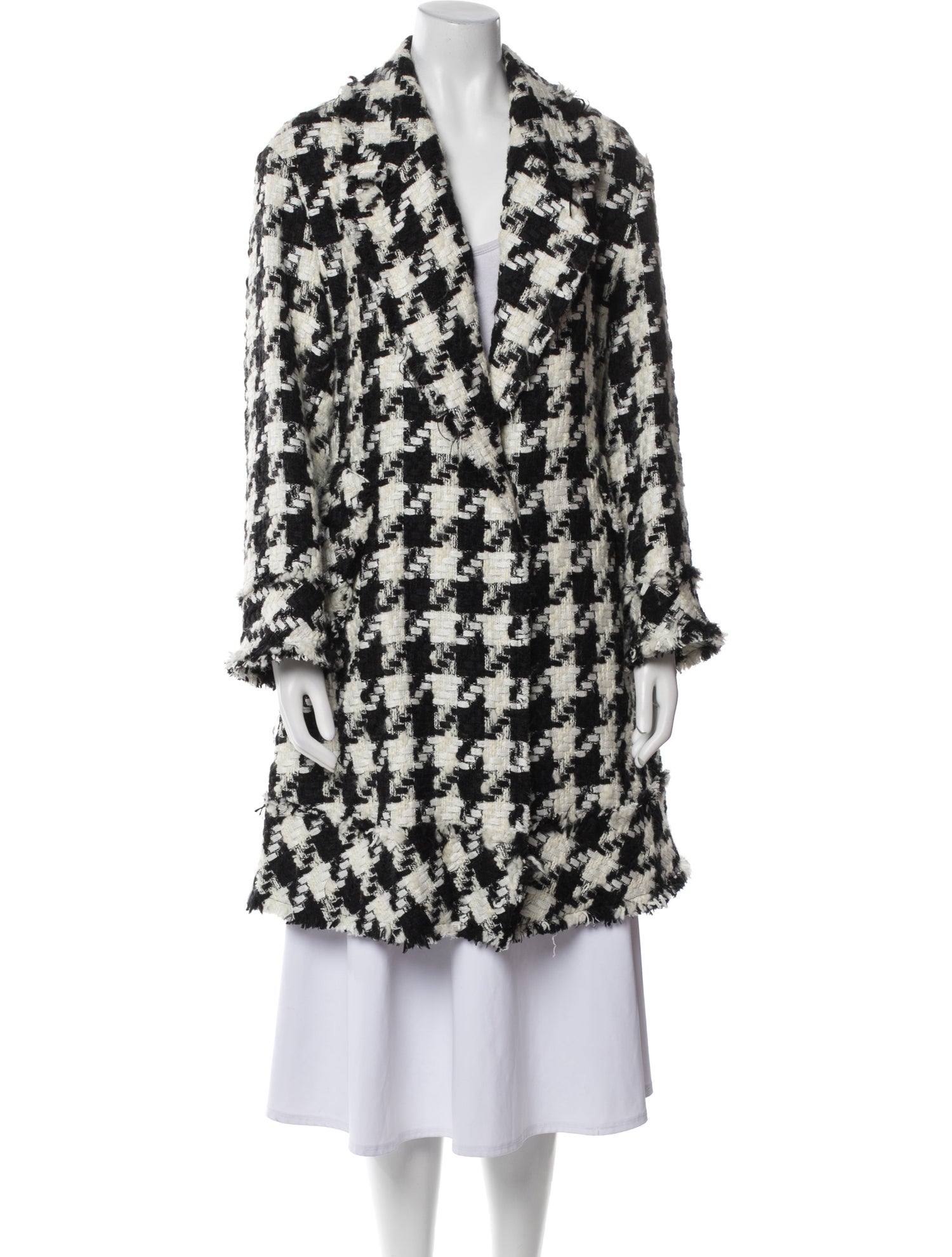 Alice + Olivia Houndstooth Print Coat