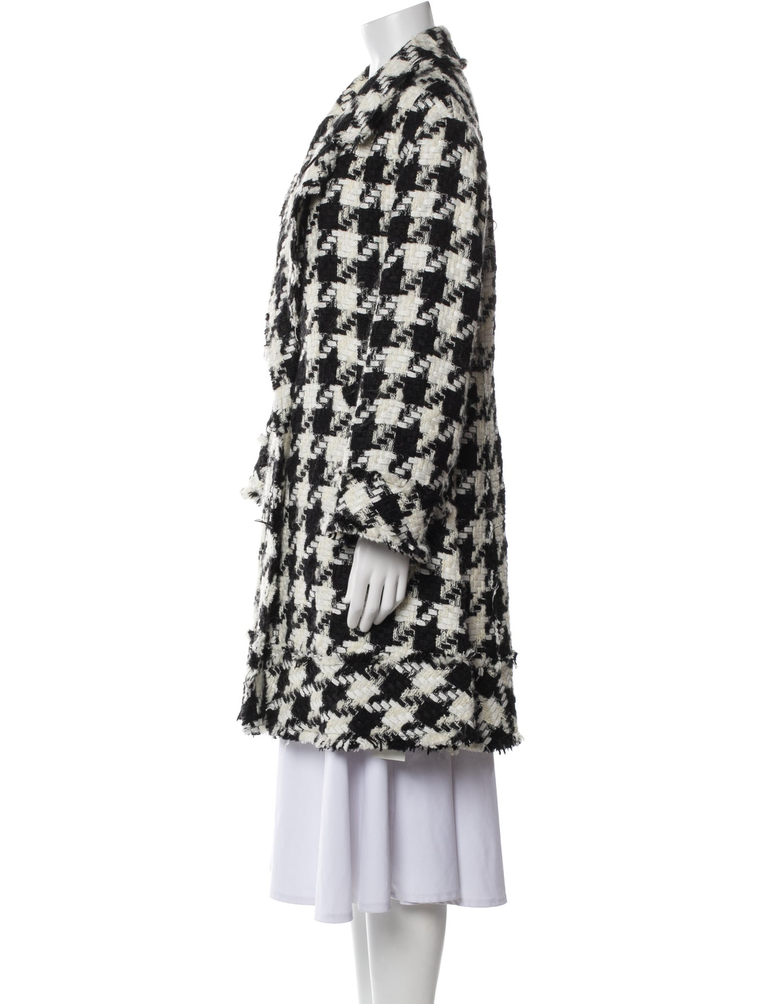 Alice + Olivia Houndstooth Print Coat