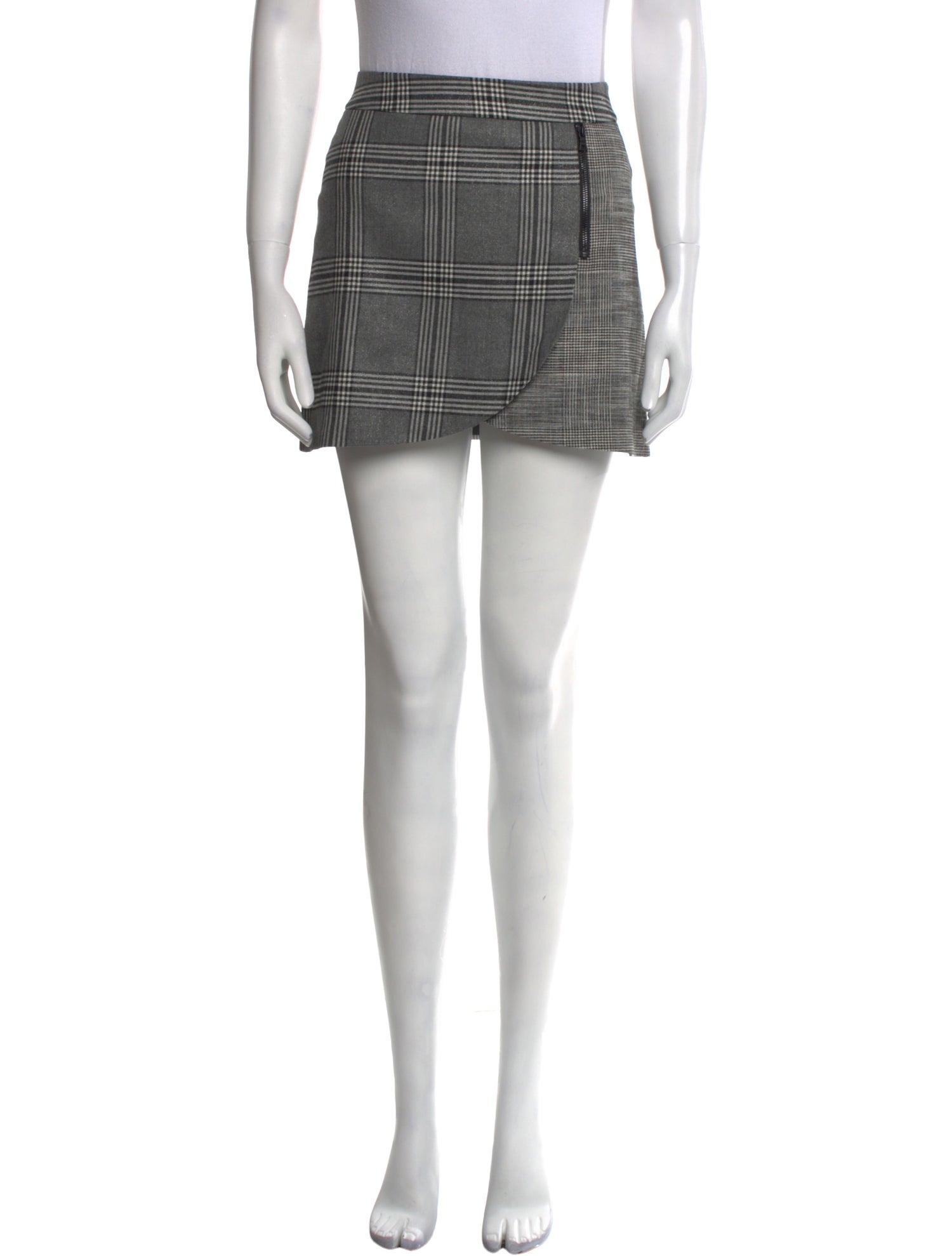 Alice + Olivia Plaid Print Mini Skirt