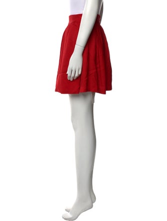 Alice + Olivia Pleated Accents Mini Skirt