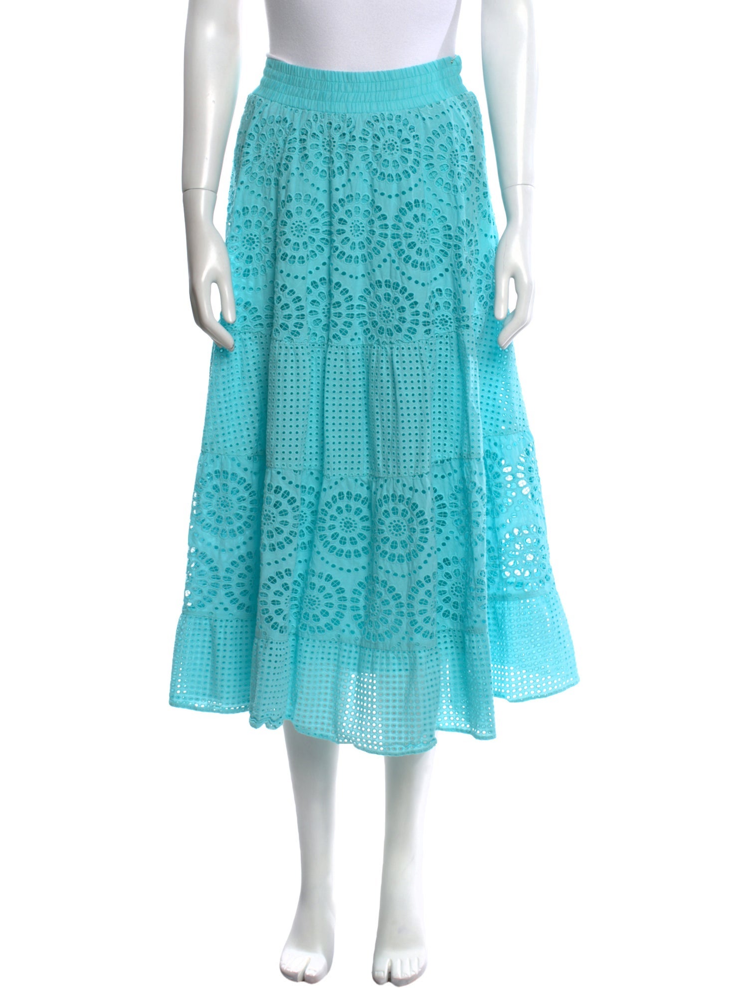 Alice + Olivia Lace Pattern Midi Length Skirt
