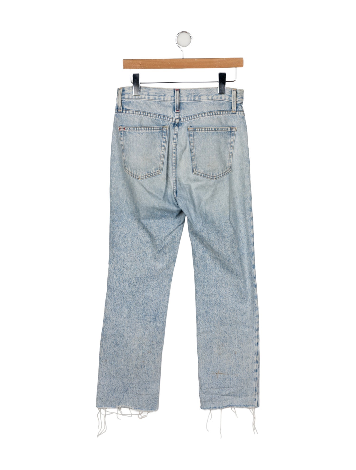 Alice + Olivia Mid-Rise Straight Leg Jeans