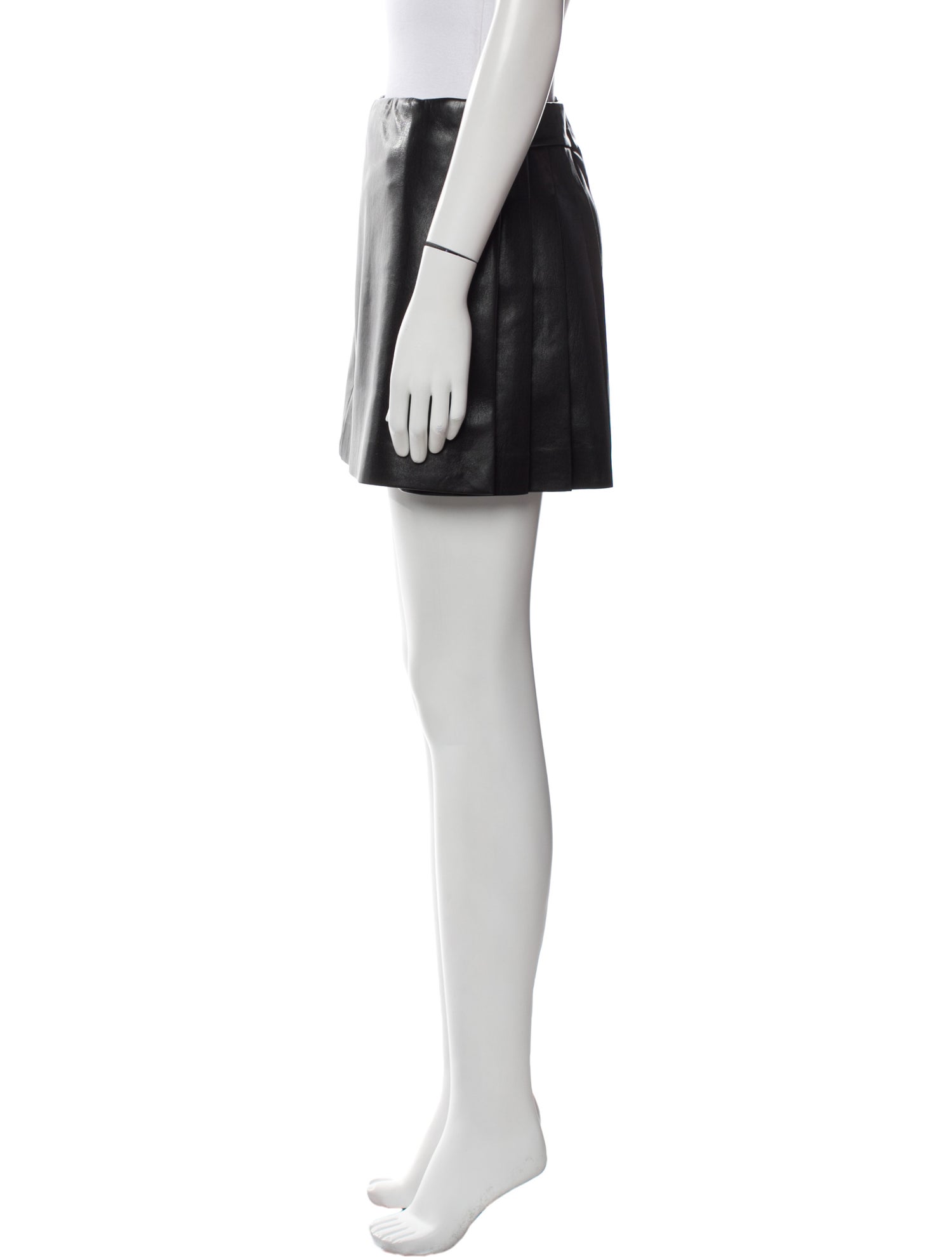 Alice + Olivia Pleated Accents Mini Skirt